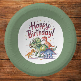 Leuke dinosaurus verjaardag papieren kommen