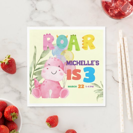 Leuke dinosaurus verjaardagsfeestje Kinder dino me Servet (Insitu)