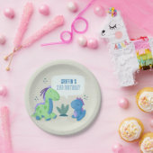 Leuke Dinosaurus Verjaardagsfeestje Papier Borden Papieren Bordje (Feest)