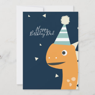 Leuke dinosaurus verjaardagshoed confetti blauw