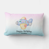 Leuke dinosaurus vliegtuig Student kids Verjaardag Kussen (Voorkant)