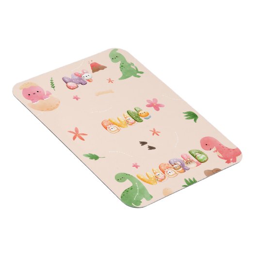 Leuke Dinosaurus Wereld Flexibele Fotomagneet Magneet (Rechterzijde)