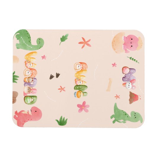 Leuke Dinosaurus Wereld Flexibele Fotomagneet Magneet (Horizontaal)