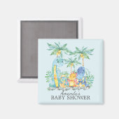 Leuke dinosaurussen Baby shower Favor Magnet (Voorkant / Achterkant)