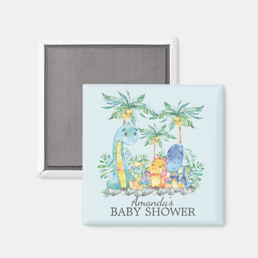 Leuke dinosaurussen Baby shower Favor Magnet (Voorkant / Achterkant)