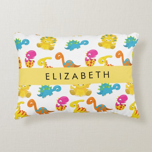 Leuke dinosaurussen, Patroon van dinosaurussen, Jo Accent Kussen (Voorkant)