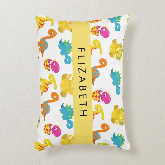 Leuke dinosaurussen, Patroon van dinosaurussen, Jo Accent Kussen (Voorkant(Verticaal))