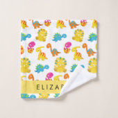 Leuke dinosaurussen, Patroon van dinosaurussen, Jo Bad Handdoek (Wasdoekje)