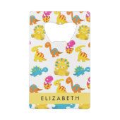 Leuke dinosaurussen, Patroon van dinosaurussen, Jo Creditkaart Flessenopener (Achterkant)