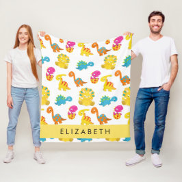 Leuke dinosaurussen, Patroon van dinosaurussen, Jo Fleece Deken
