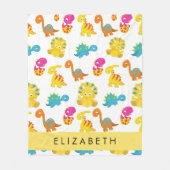 Leuke dinosaurussen, Patroon van dinosaurussen, Jo Fleece Deken (Voorkant)