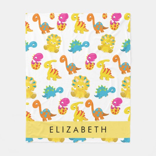 Leuke dinosaurussen, Patroon van dinosaurussen, Jo Fleece Deken (Voorkant)