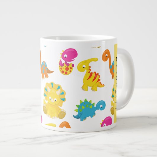 Leuke dinosaurussen, Patroon van dinosaurussen, Jo Grote Koffiekop (Voorkant rechts)