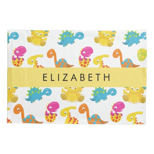 Leuke dinosaurussen, Patroon van dinosaurussen, Jo Kussensloop (Achterkant)