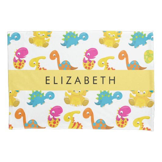 Leuke dinosaurussen, Patroon van dinosaurussen, Jo Kussensloop (Voorkant)