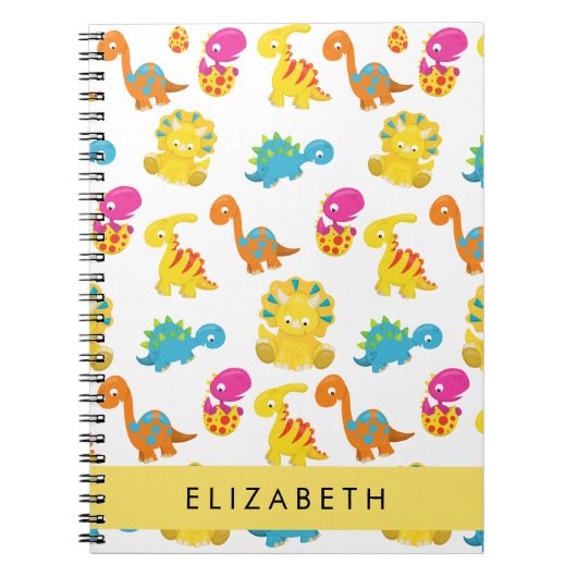Leuke dinosaurussen, Patroon van dinosaurussen, Jo Notitieboek (Voorkant)