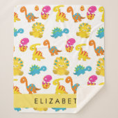 Leuke dinosaurussen, Patroon van dinosaurussen, Jo Sherpa Deken (Voorkant)