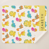 Leuke dinosaurussen, Patroon van dinosaurussen, Jo Sherpa Deken (Voorkant (horizontaal))