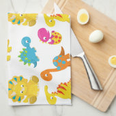 Leuke dinosaurussen, Patroon van dinosaurussen, Jo Theedoek (Quarter Fold)