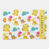 Leuke dinosaurussen, Patroon van dinosaurussen, Jo Theedoek (Horizontaal)