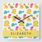 Leuke dinosaurussen, Patroon van dinosaurussen, Jo Vierkante Klok (Voorkant)