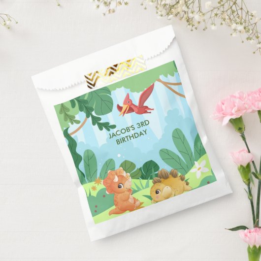 Leuke dinosaurussen thema verjaardagsfeestje bedankzakje (Gezegeld)