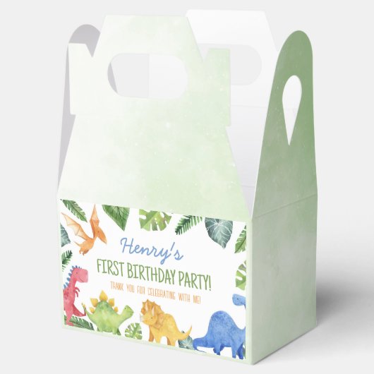 Leuke dinosaurussen verjaardag gunst box bedankdoosjes (Geopend)