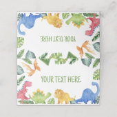 Leuke Dinosaurussen Verjaardag Plaats Kaart Plaatskaartje (Buitenkant ongevouwen)