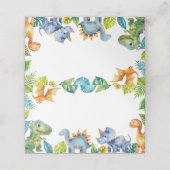 Leuke Dinosaurussen Verjaardag Plaats Kaart Plaatskaartje (Buitenkant ongevouwen)