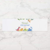 Leuke Dinosaurussen Verjaardag Water Fles Label Waterfles Etiket (Enkel label)