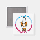 Leuke Dirty Clean Magnet voor vaatwasser (Voorkant / Achterkant)