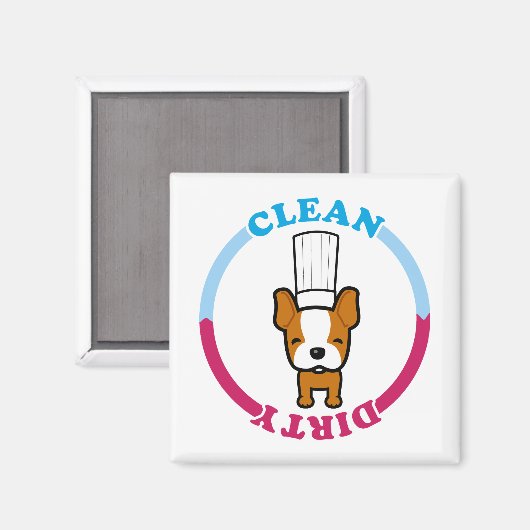 Leuke Dirty Clean Magnet voor vaatwasser (Voorkant / Achterkant)