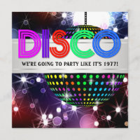 Leuke Disco Feest Uitnodigingen