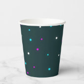 Leuke Disco neon Party cups Papieren Bekers (Achterkant)