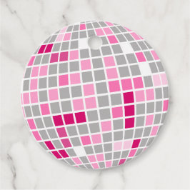Leuke Disco Roze en Rode Disco Ball Ronde Gift Lab Bedankjes Labels