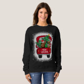 Leuke Doberman Rode Vrachtwagen Vrolijk Kerstmis G Trui (Voorkant volledig)