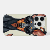 Leuke Dobermann telefoonhoes iPhone Hoesje (Achterkant horizontaal)