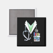 Leuke Doctor Witte Lab jas kostuum Halloween Docto Magneet (Voorkant / Achterkant)