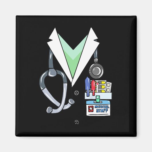 Leuke Doctor Witte Lab jas kostuum Halloween Docto Magneet (Voorkant)