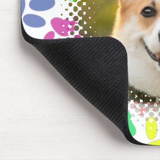 Leuke Dog Afbeelding Paw Pattern Custom Muismat (Hoek)