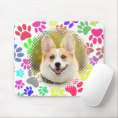 Leuke Dog Afbeelding Paw Pattern Custom Muismat (Met muis)