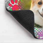 Leuke Dog Afbeelding Paw Print Patroon Aangepast Muismat (Hoek)