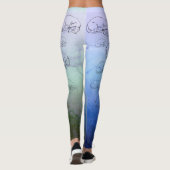 Leuke Dog, Blue All-over-Print Leggings (Achterkant)