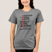Leuke Dogma Spelling Aangepast Tri-Blend Shirt (Voorkant)