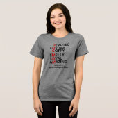 Leuke Dogma Spelling Aangepast Tri-Blend Shirt (Voorkant volledig)