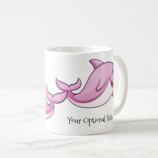 Leuke Dolfijnen aangepaste tekst mokken (Voorkant rechts)