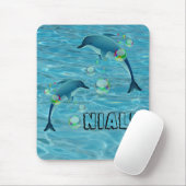 Leuke Dolfijnen en Bubbels Gepersonaliseerd Muismat (Met muis)