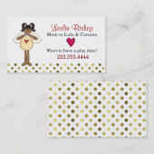 Leuke donkere huid engel mama spelen date Kaart Contactkaartje (Voorkant / Achterkant)