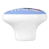 Leuke donkere huid Zeemeermin kinderkamer stijl bl Keramische Knop (Zijkant)