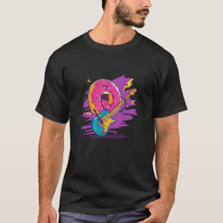Leuke Donut Kleuren voor Snack- en Gitaarliebhebbe T-shirt